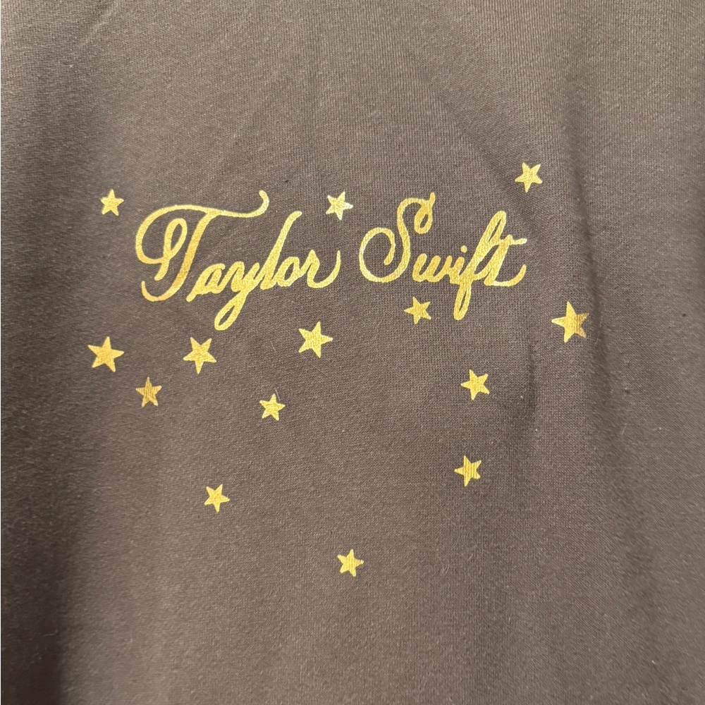 Taylor Swift Brown Hoodie with Gold Stars - Picture 3 of 6